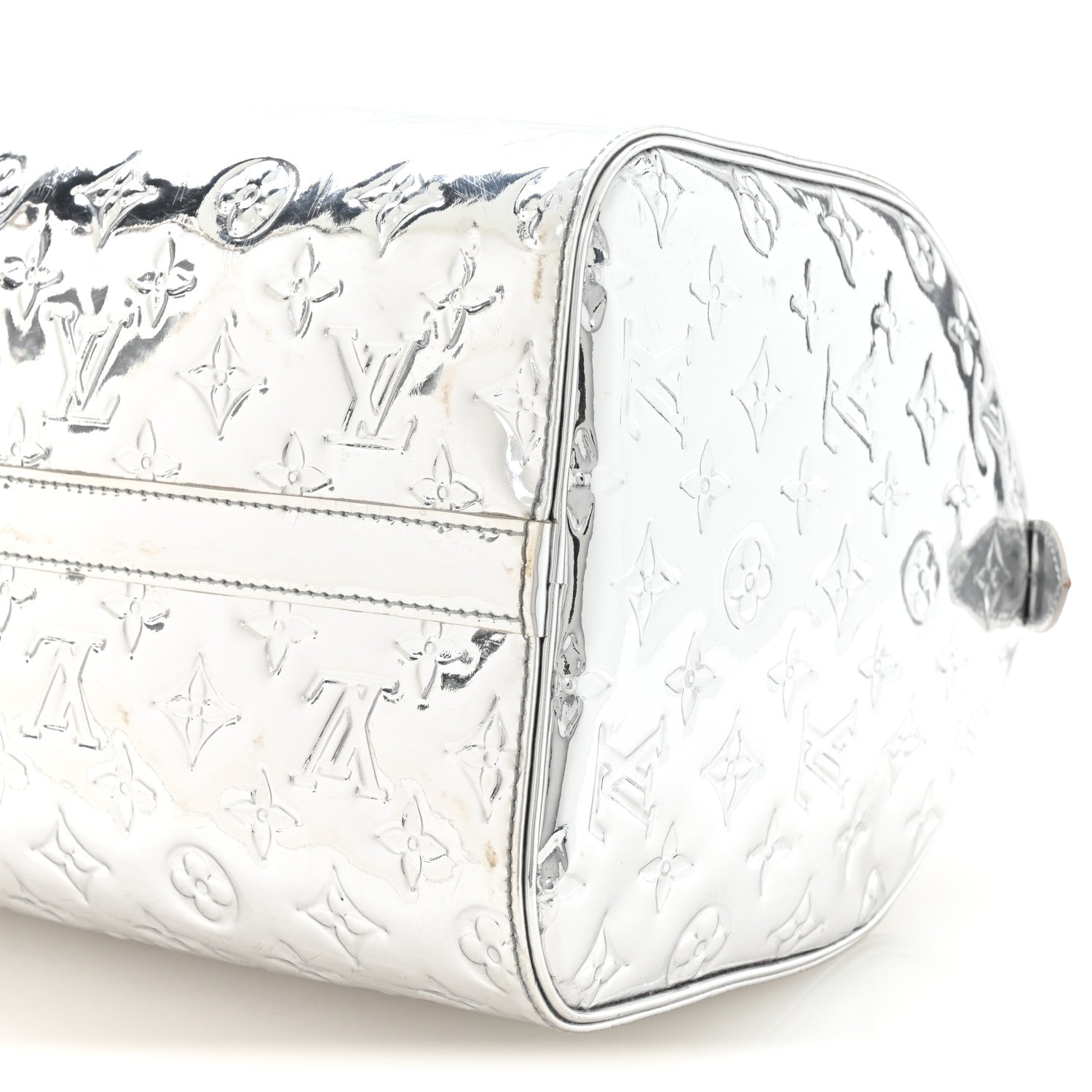 Louis Vuitton Monogram Miroir Speedy 30 Silver
