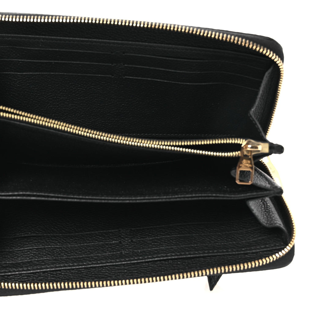 Louis Vuitton Empreinte Monogram Giant Zippy Wallet Black Beige
