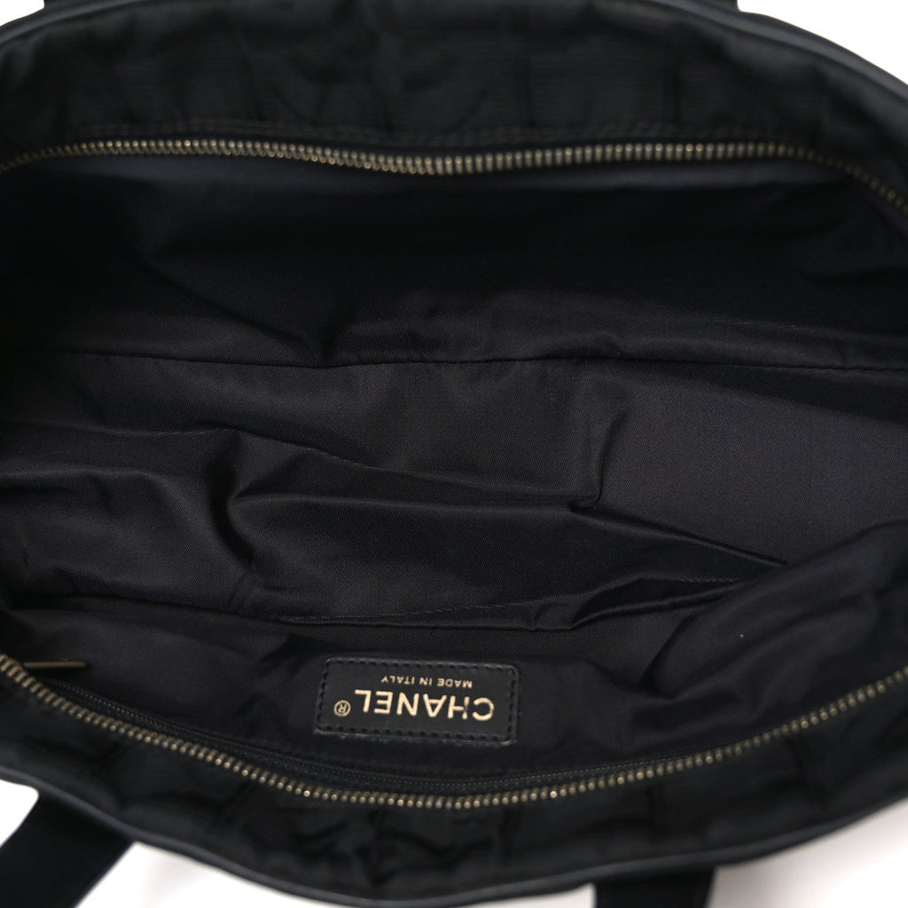Chanel Nylon Travel Bowler Black