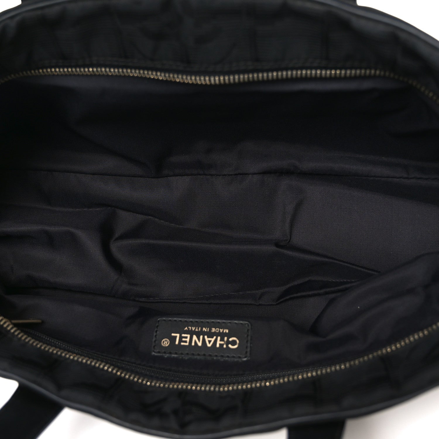 Chanel Nylon Travel Bowler Black