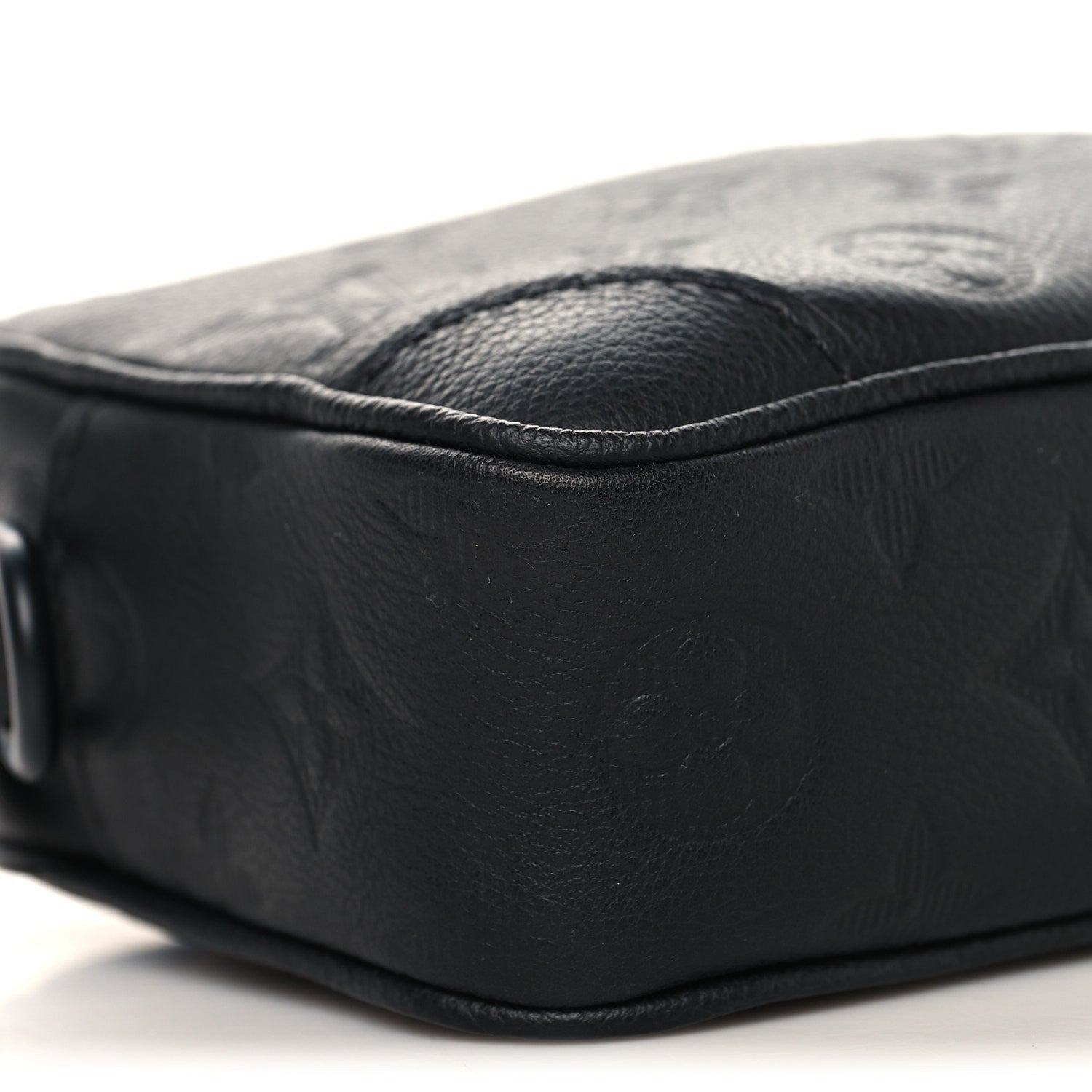 Louis Vuitton Calfskin Monogram Shadow Trocadero Wearable Wallet Black