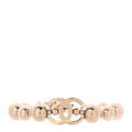 Metal Beaded CC Bracelet Gold