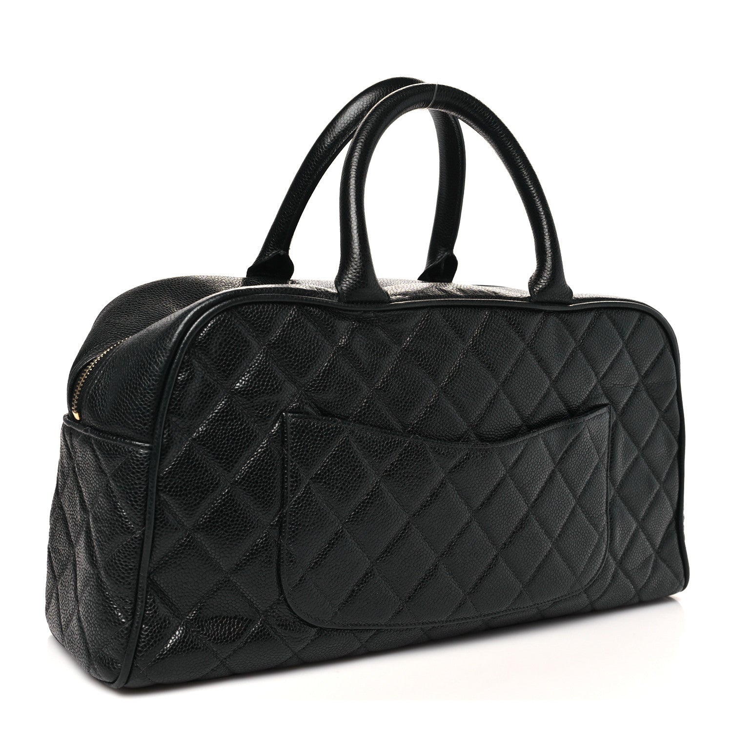 Chanel Caviar Quilted Large Bowler Black