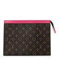 Louis Vuitton Monogram Macassar Pochette Voyage MM  Fuchsia