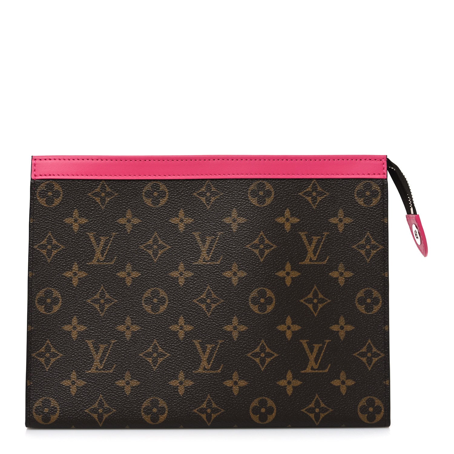 Louis Vuitton Monogram Macassar Pochette Voyage MM  Fuchsia