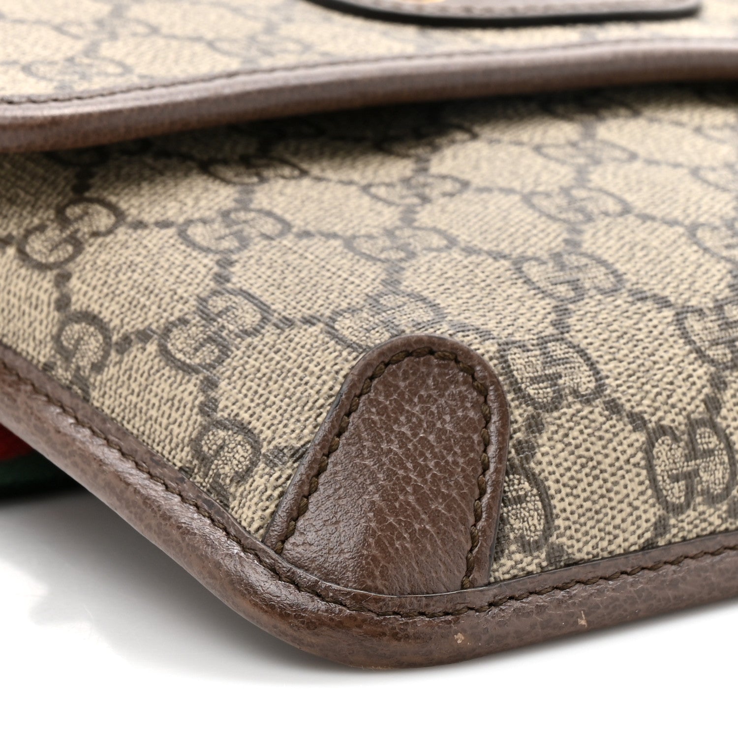 Gucci GG Supreme Monogram Neo Vintage Web Belt Bag Brown