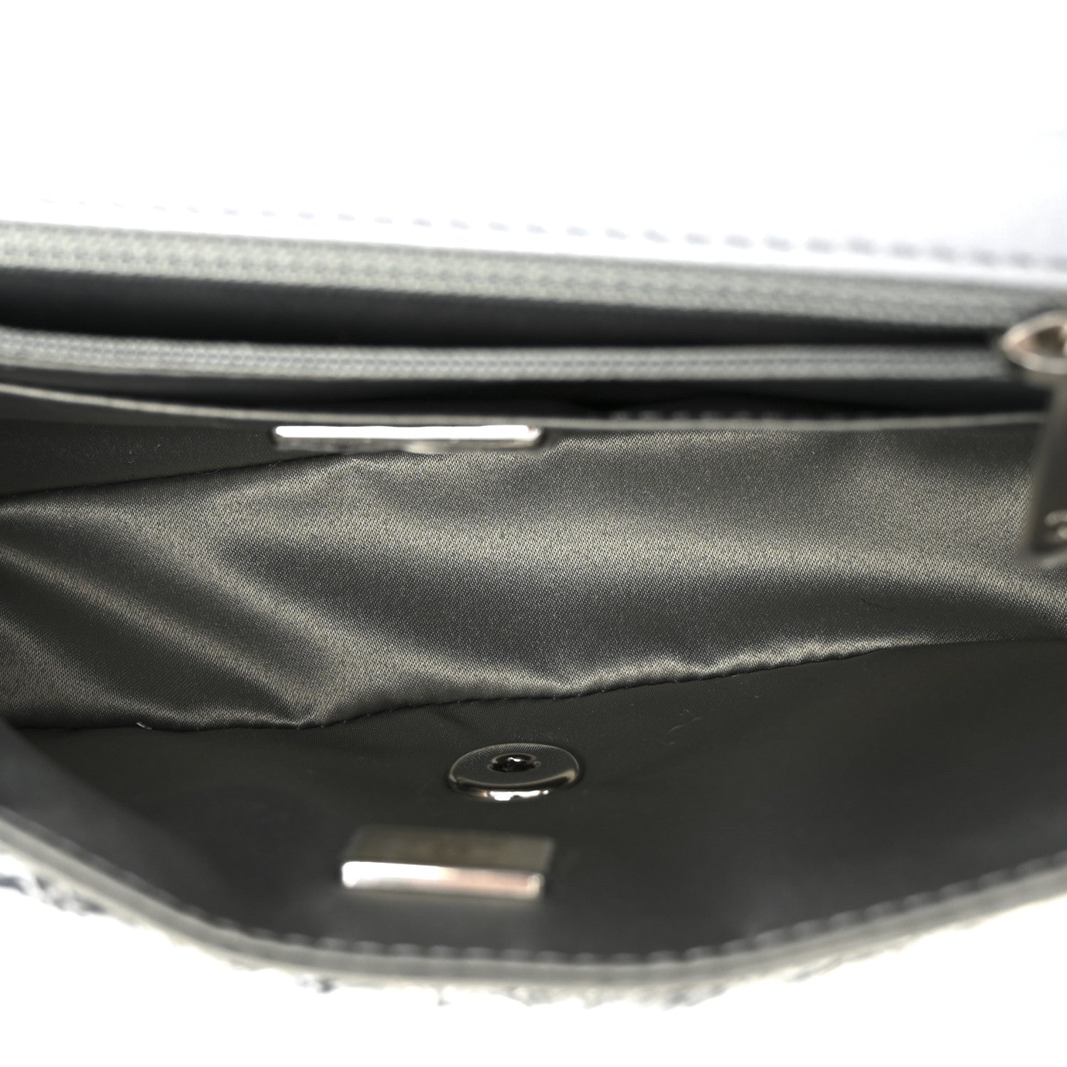 Chanel Sequin Mini Rectangular Flap Silver