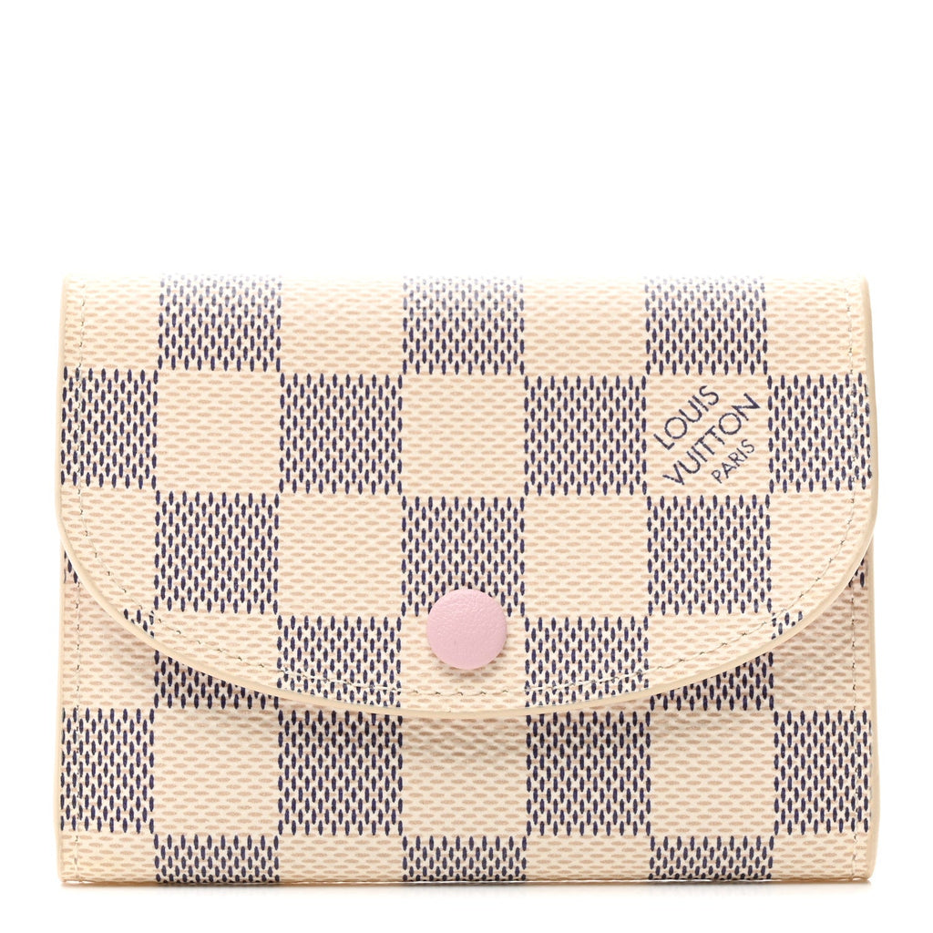 Louis Vuitton Damier Azur Rosalie Coin Purse Rose Ballerine