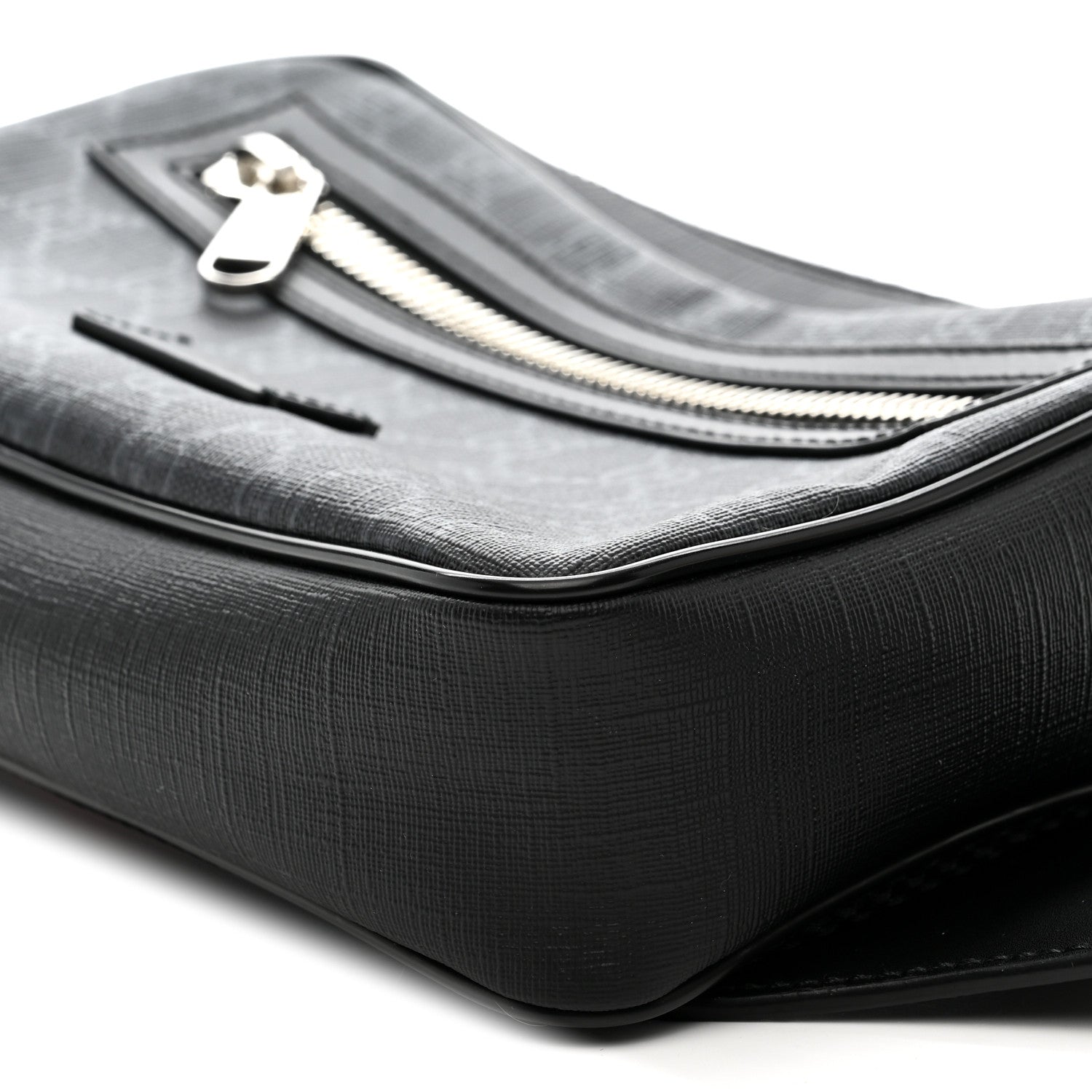 Gucci Soft GG Supreme Monogram Web Belt Bag Black Grey
