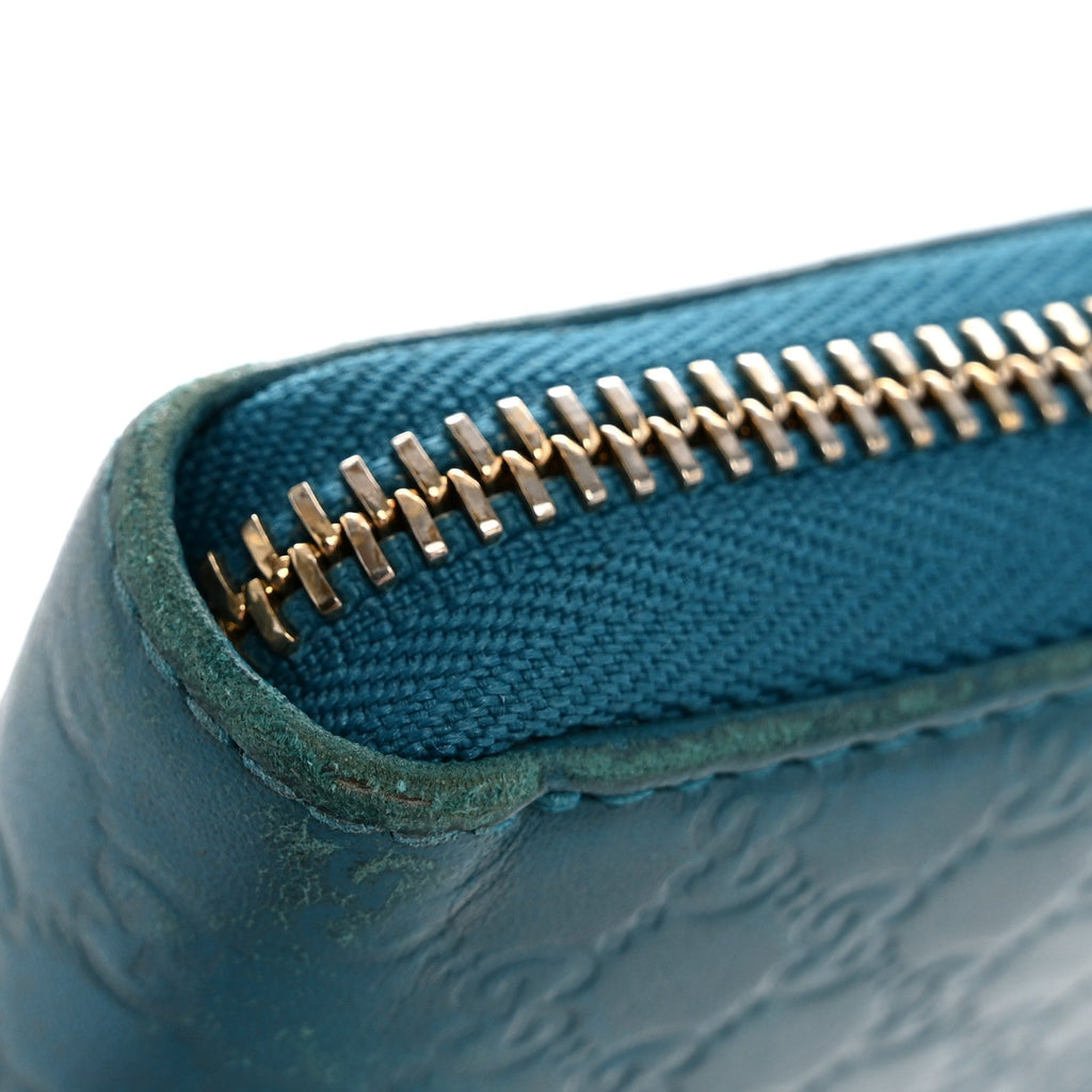 Gucci Microguccissima Zip Around Wallet Deep Cobalt