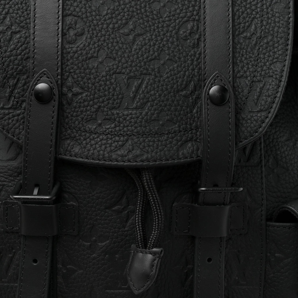 Louis Vuitton Taurillon Monogram Christopher MM Backpack Black