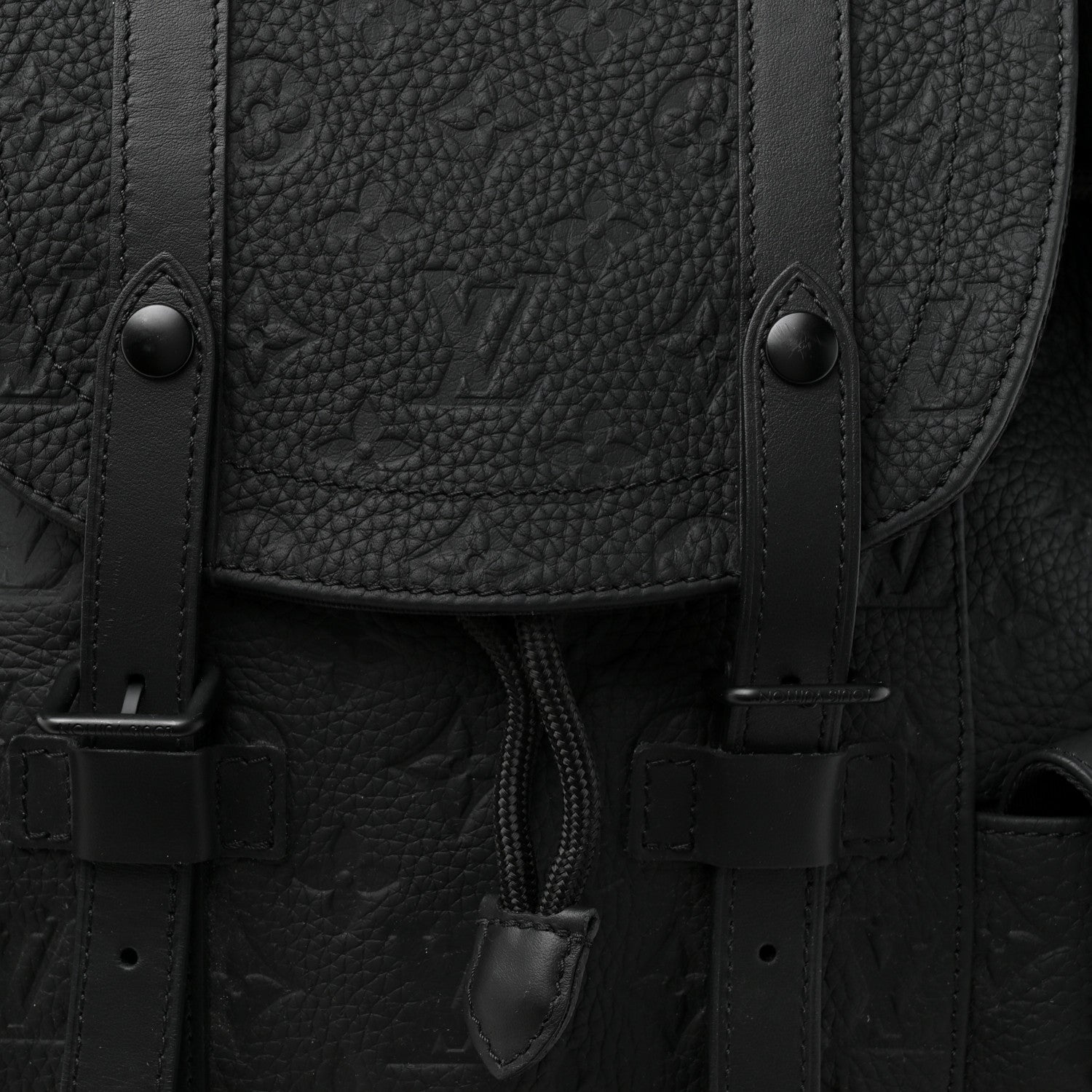 Louis Vuitton Taurillon Monogram Christopher MM Backpack Black