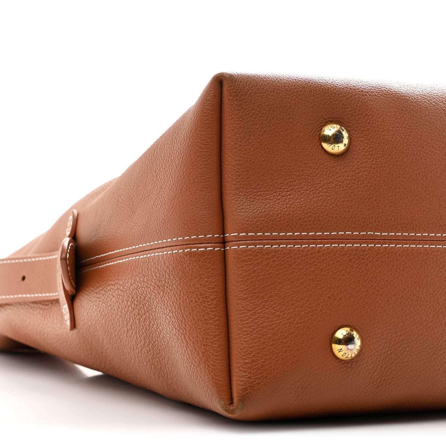Louis Vuitton Grained Calfskin Low Key Hobo MM Cognac