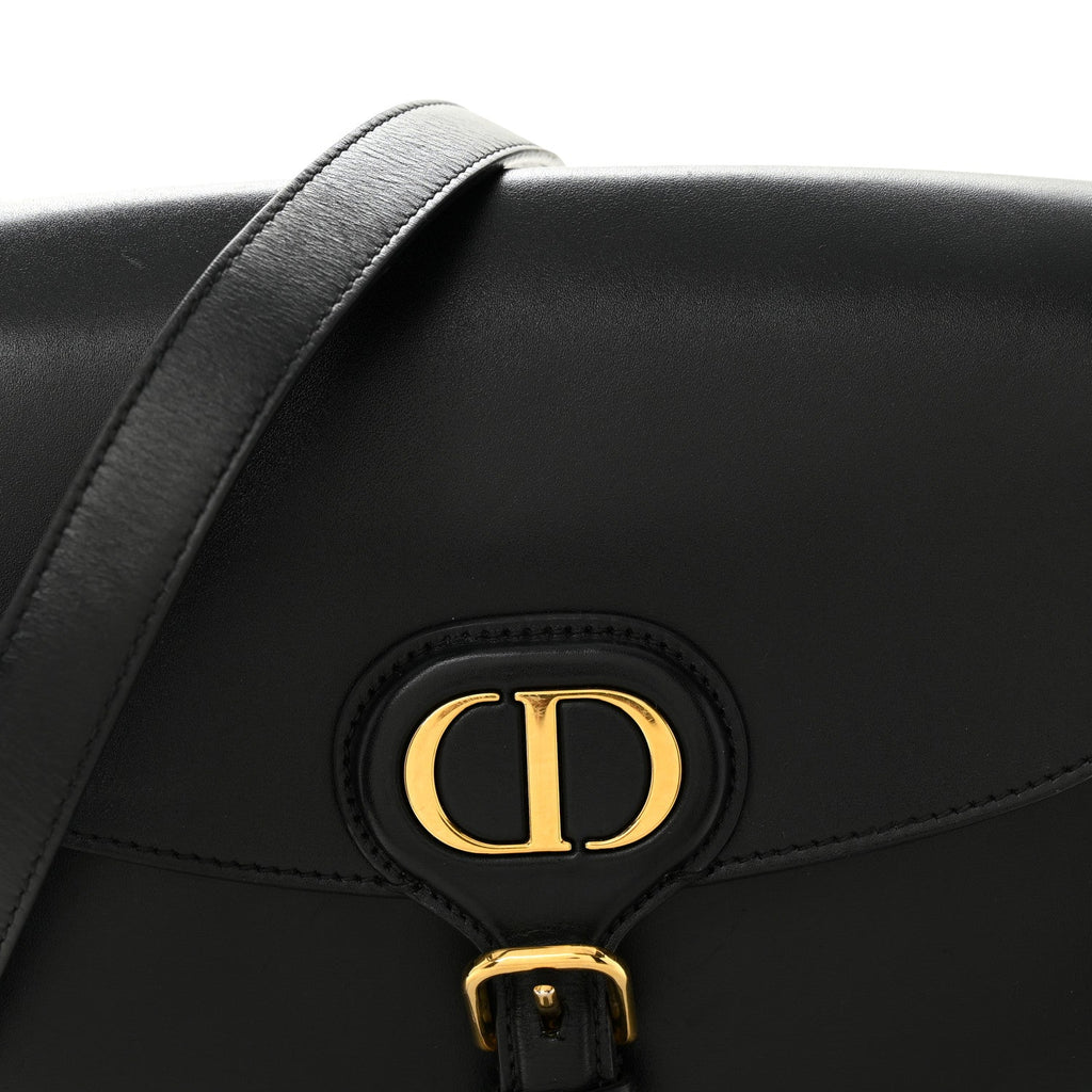 Christian Dior Box Calfskin Medium Bobby Flap Black