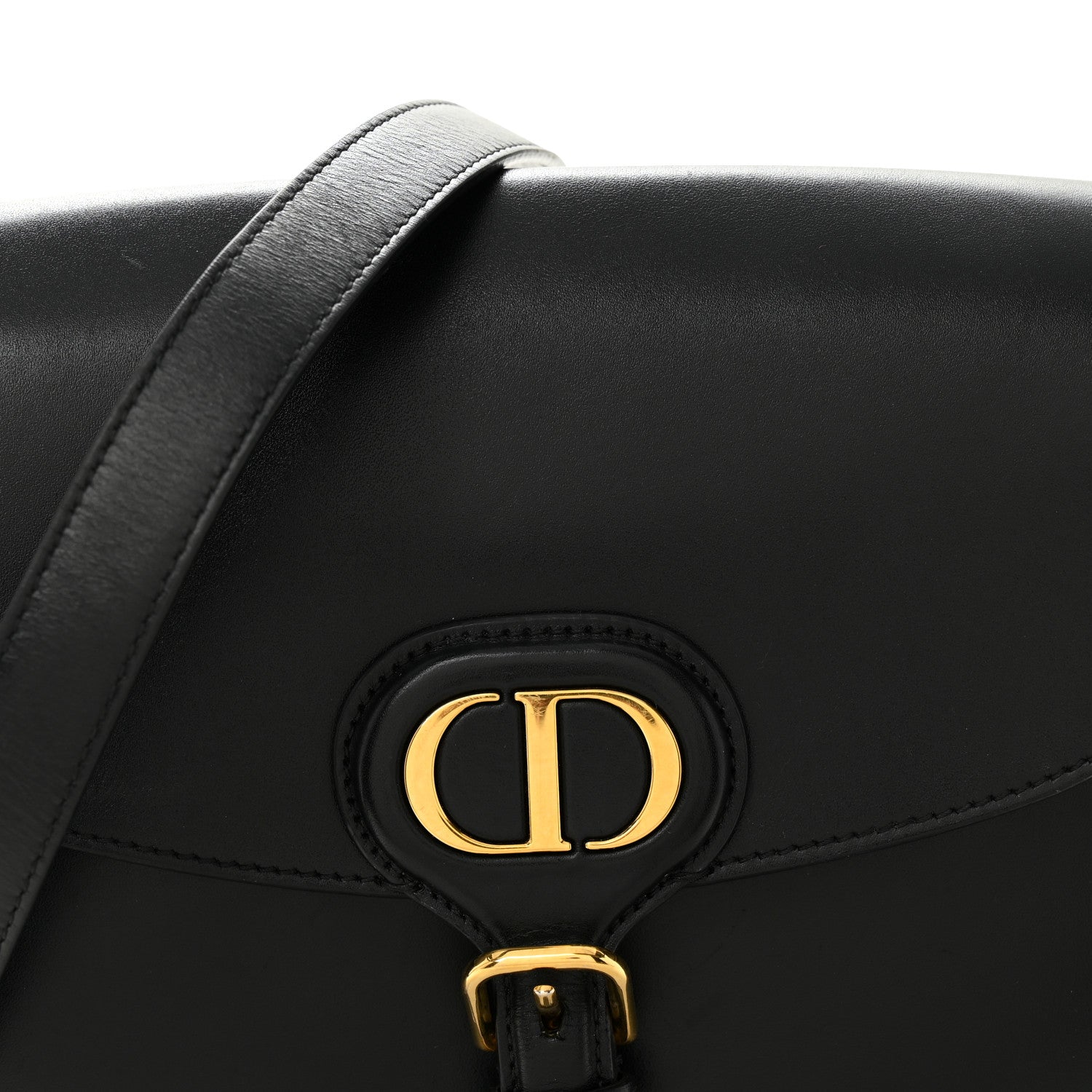 Christian Dior Box Calfskin Medium Bobby Flap Black