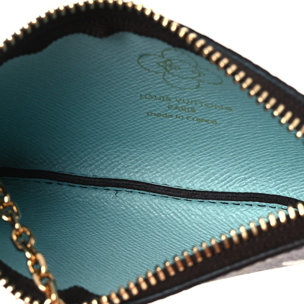 Louis Vuitton Monogram 2025 Christmas Animation Key Pouch Azur Frost