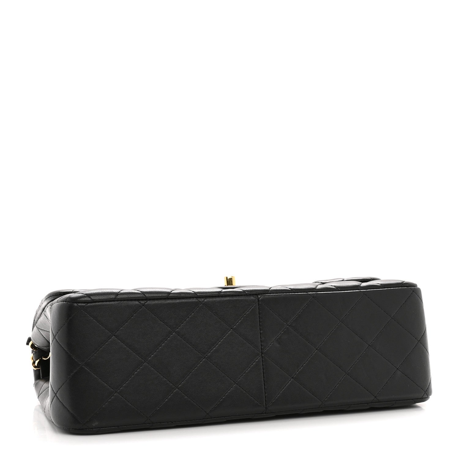 Chanel Lambskin Quilted Jumbo Double Flap Black