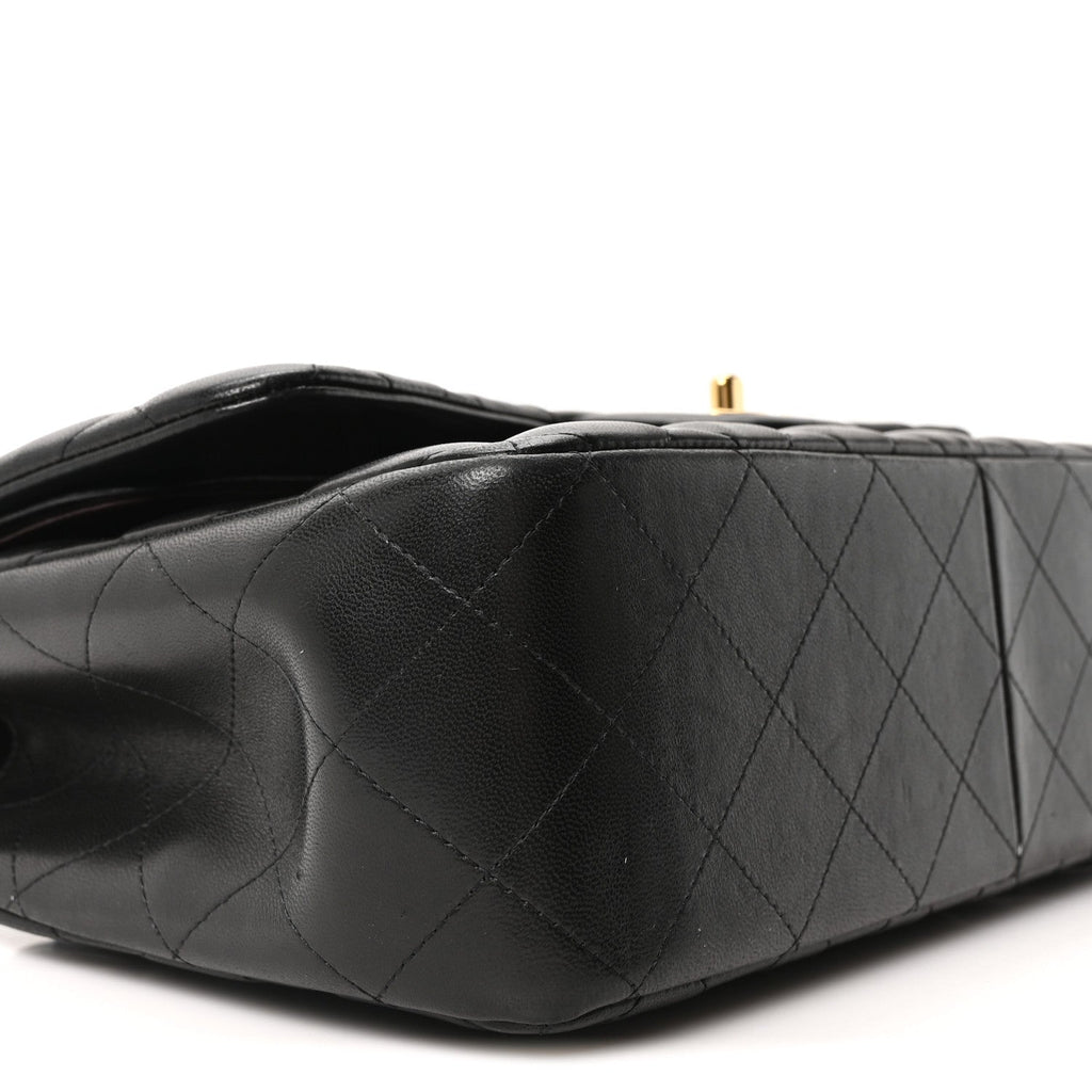 Chanel Lambskin Quilted Jumbo Double Flap Black