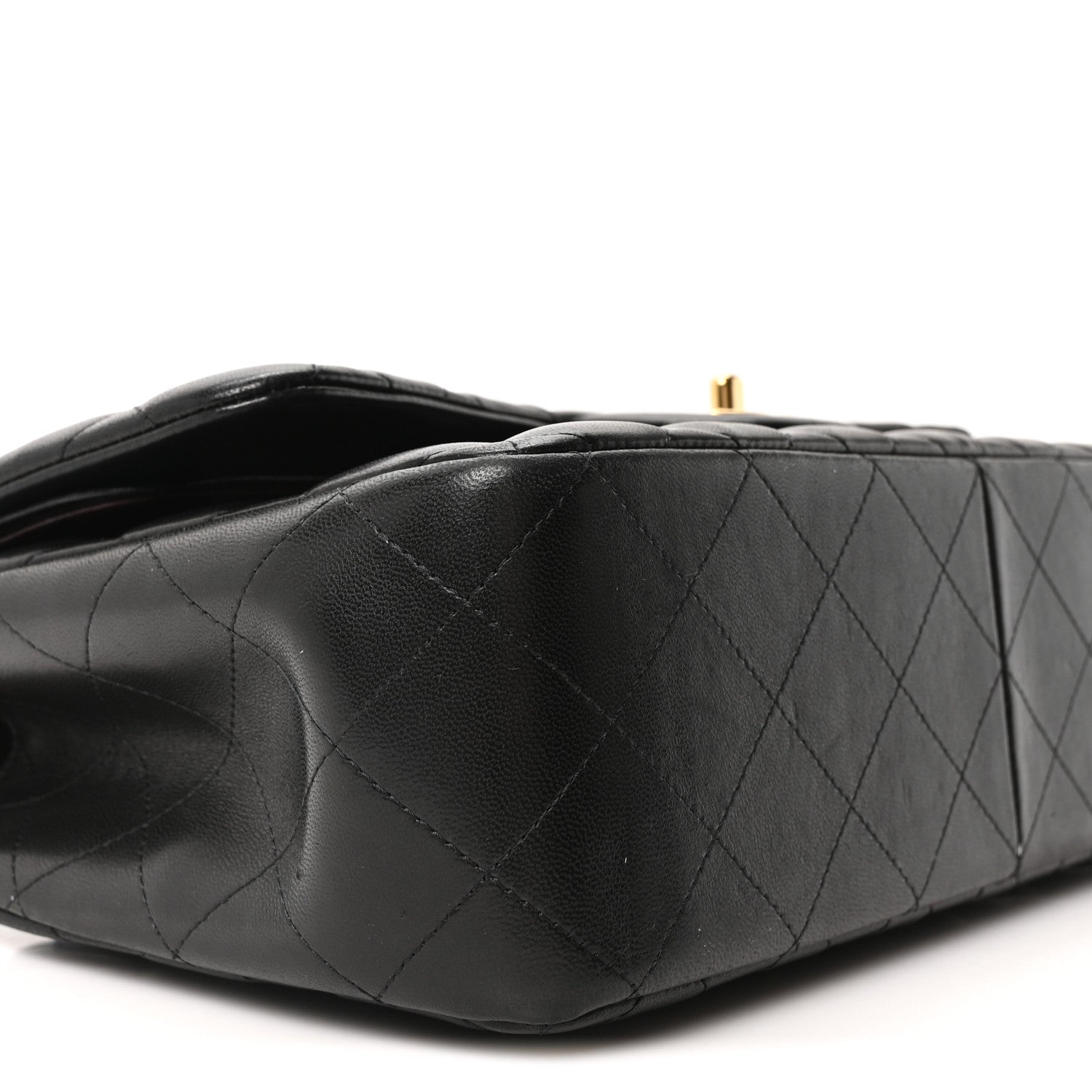 Chanel Lambskin Quilted Jumbo Double Flap Black