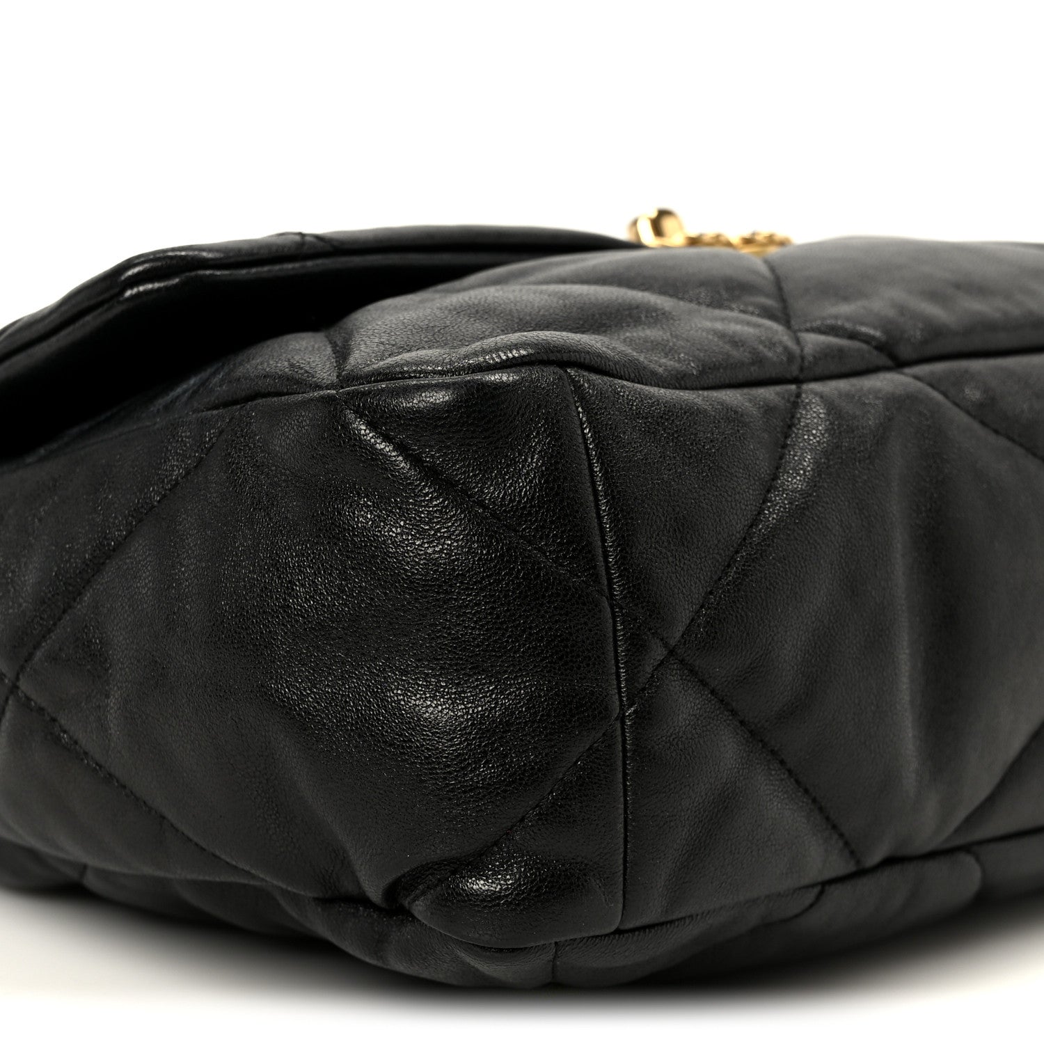 Chanel Goatskin Quilted Large Chanel 19 Flap Black