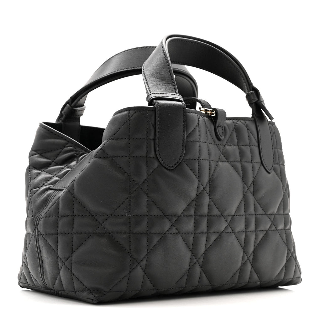 Christian Dior Calfskin Macrocannage Small Toujours  Black