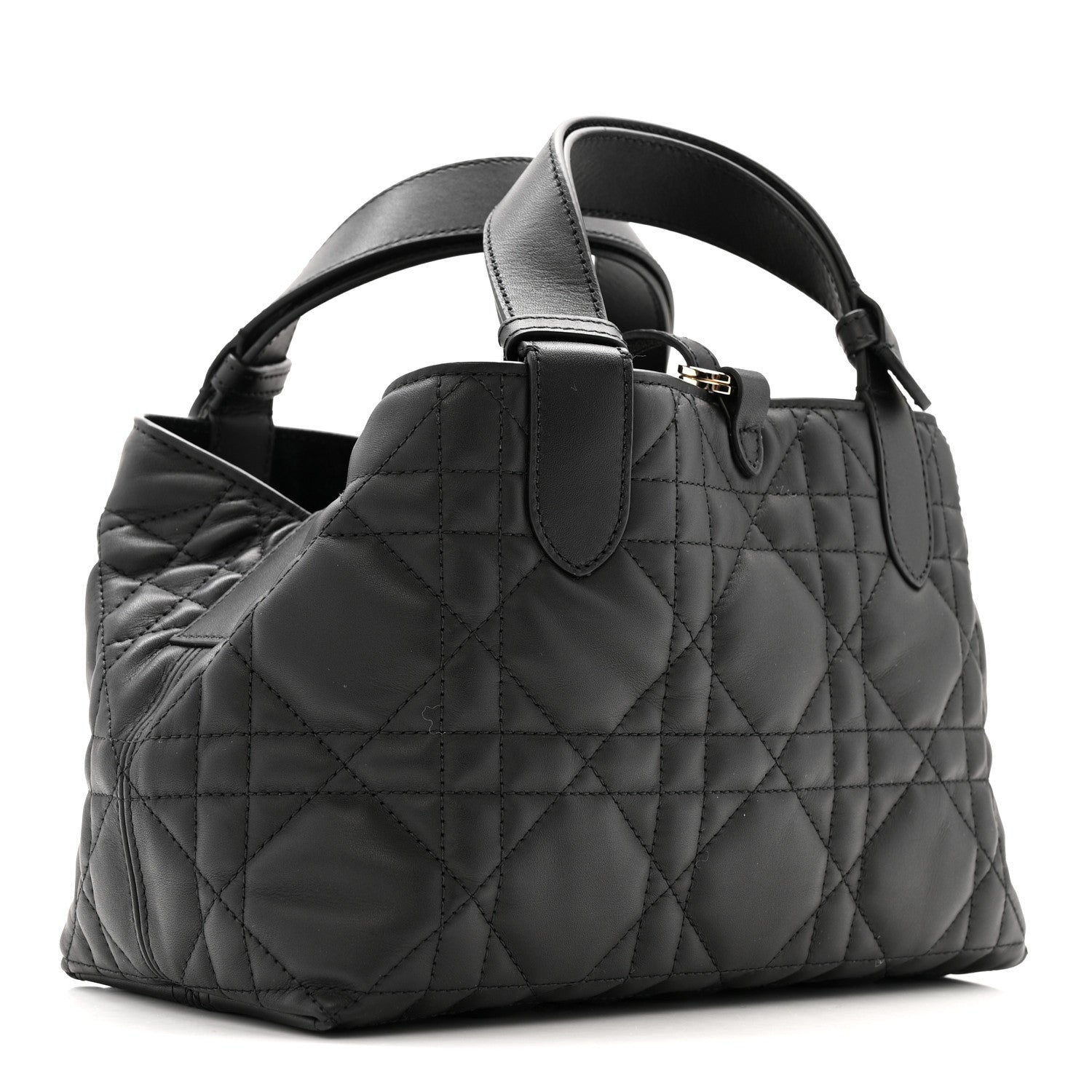 Christian Dior Calfskin Macrocannage Small Toujours  Black