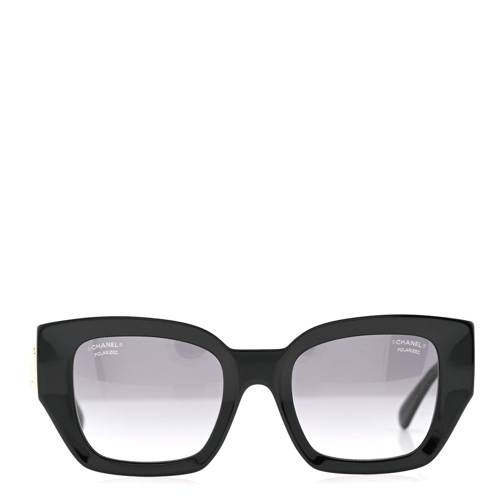 Acetate Polarized Square Sunglasses 5506 Black