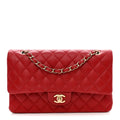 Chanel Lambskin Quilted Medium Double Flap Red