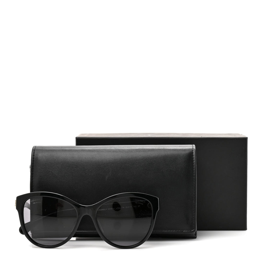 Acetate Pantos Logo Sunglasses 5458-A Black