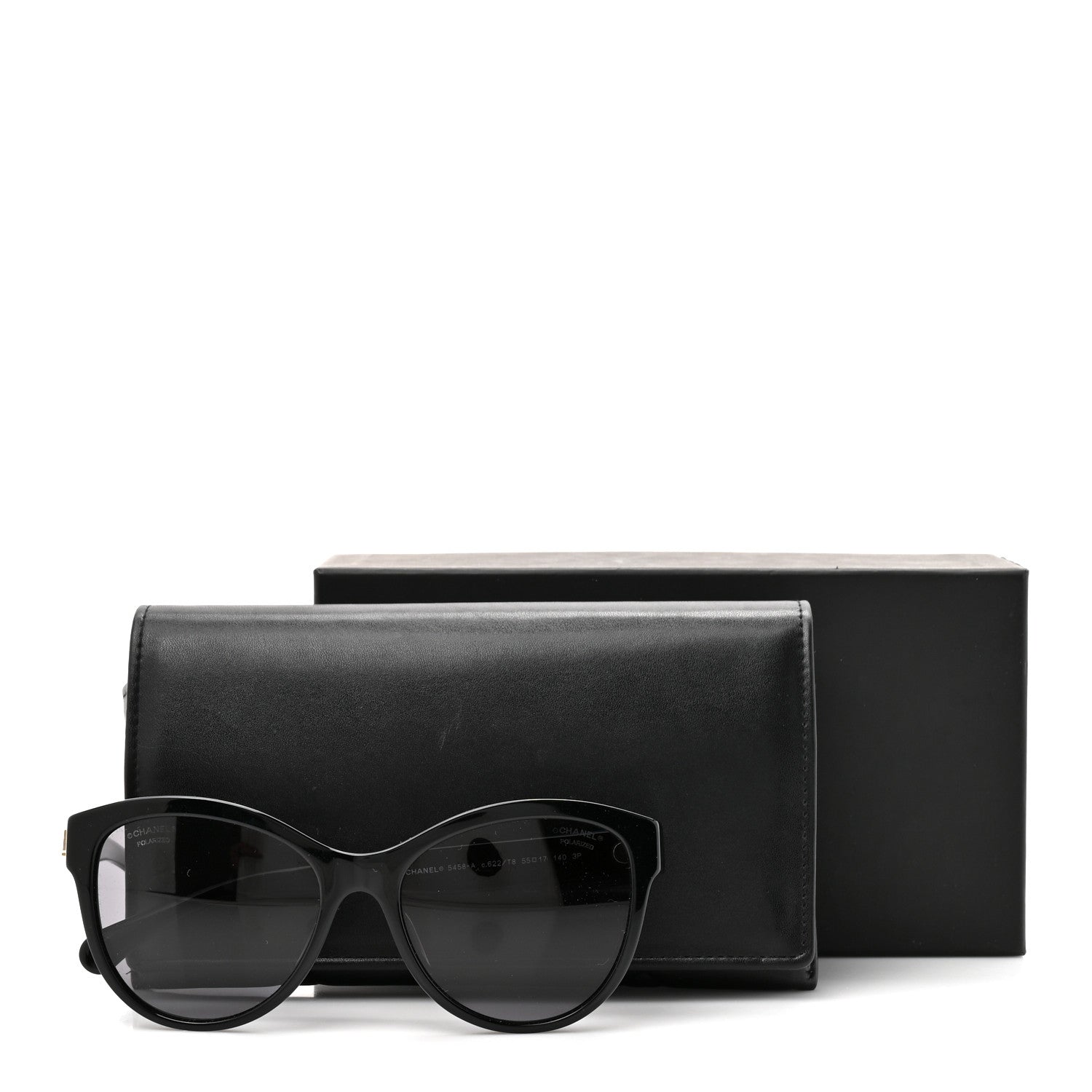 Acetate Pantos Logo Sunglasses 5458-A Black