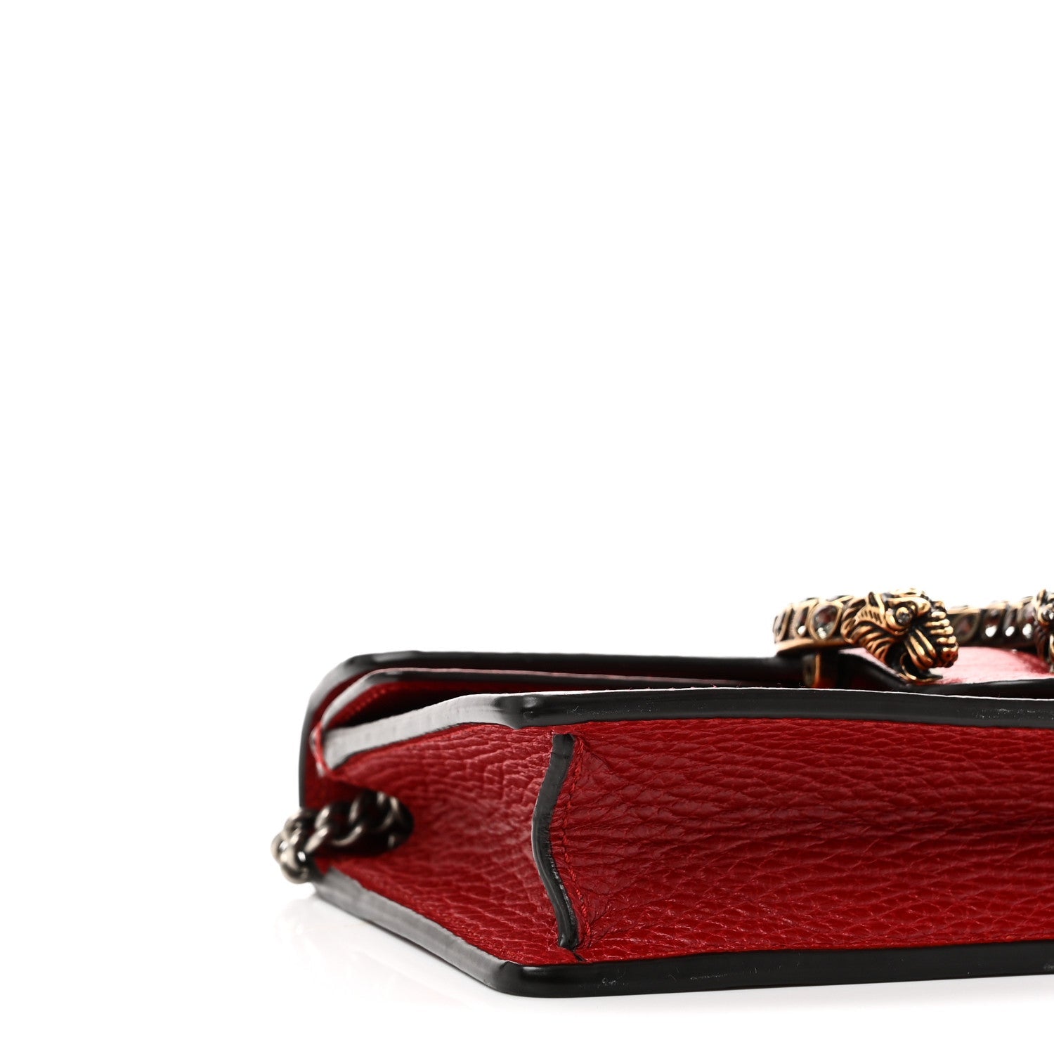Gucci Dollar Calfskin Swarovski Crystal Small Dionysus Shoulder Bag Hibiscus Red