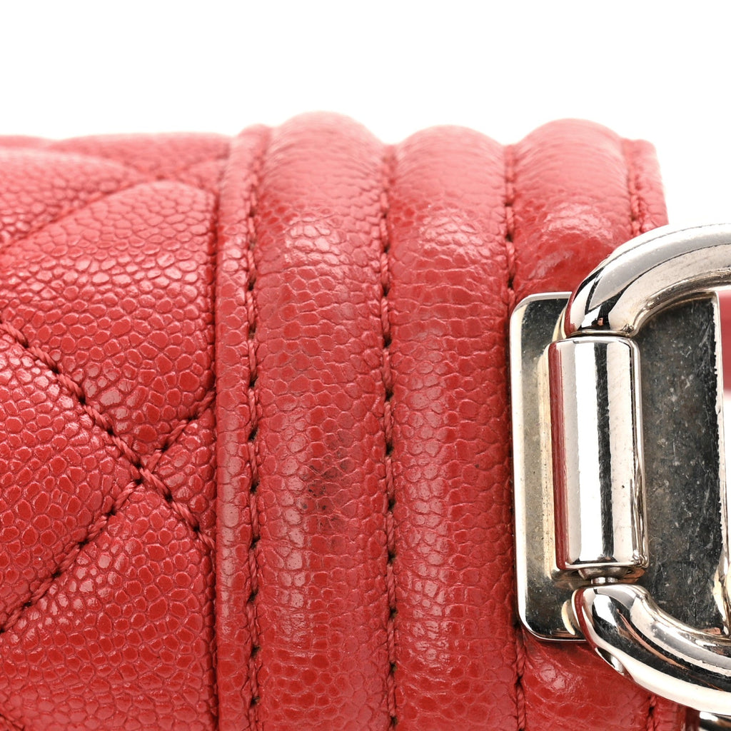 Chanel Caviar Quilted Small Boy Flap Red