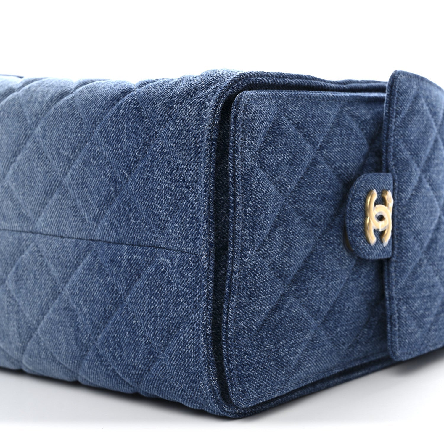 Chanel Washed Denim Quilted Medium Chanel 25 Handbag Blue