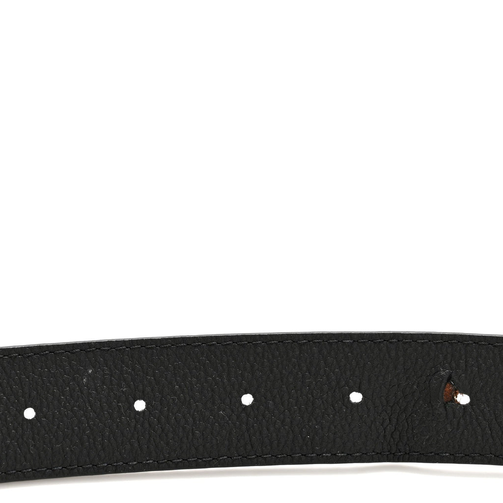 Louis Vuitton Calfskin Monogram 30mm LV Initiales Reversible Belt 100 40 Black