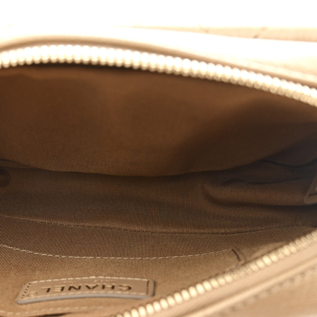 Chanel Metallic Calfskin Quilted Waist Bag Gold