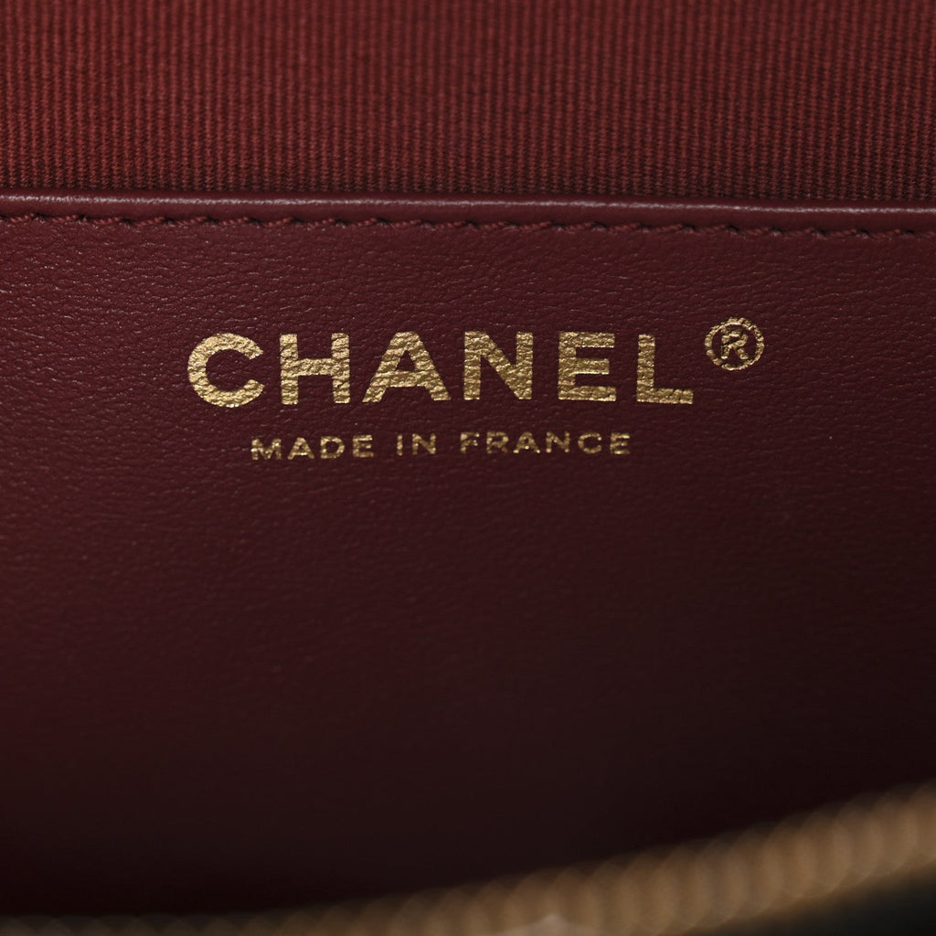 Chanel Lambskin Quilted CC In Love Heart Bag Black