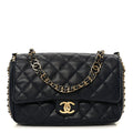 Chanel Caviar Quilted Small CC You Flap Navy