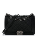 Chanel Calfskin Quilted Medium Boy Flap Black