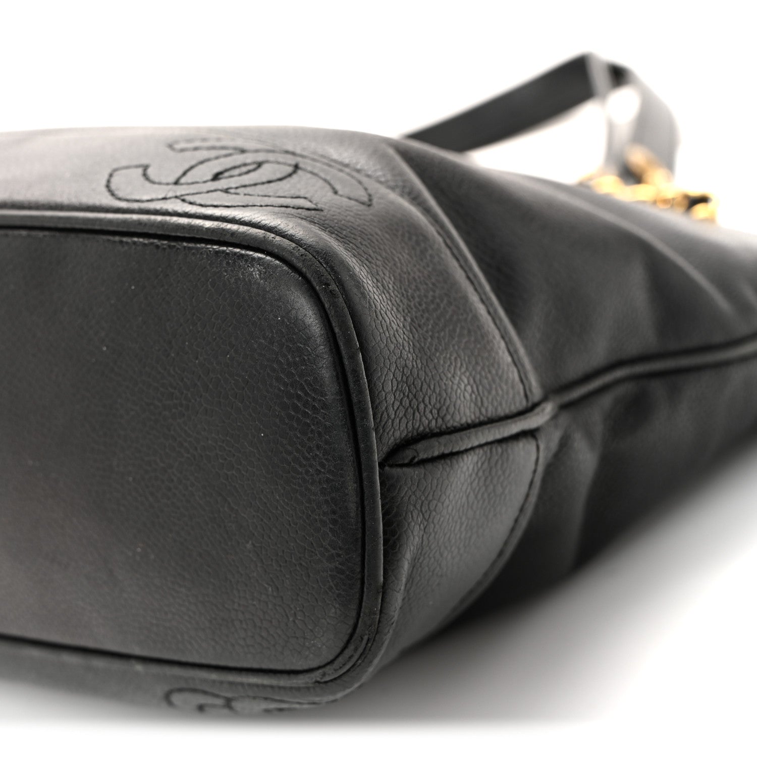 Chanel Caviar Triple CC Shoulder Bag Black