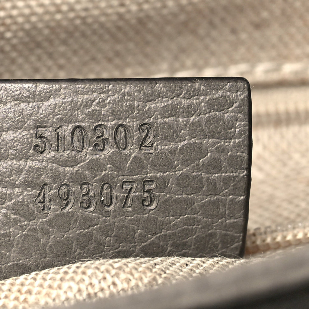 Gucci Dollar Calfskin Interlocking G Top Handle Shoulder Bag Loess