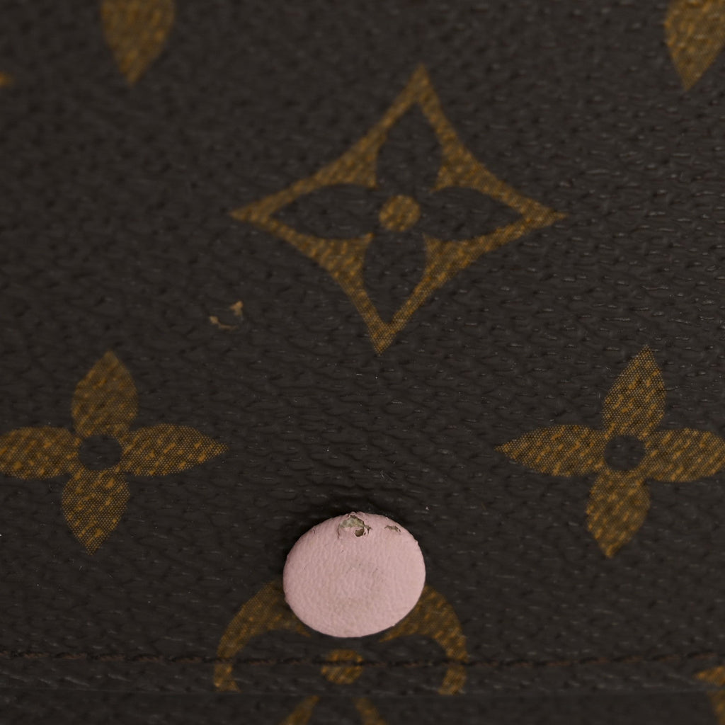Louis Vuitton Monogram Emilie Wallet Rose Ballerine