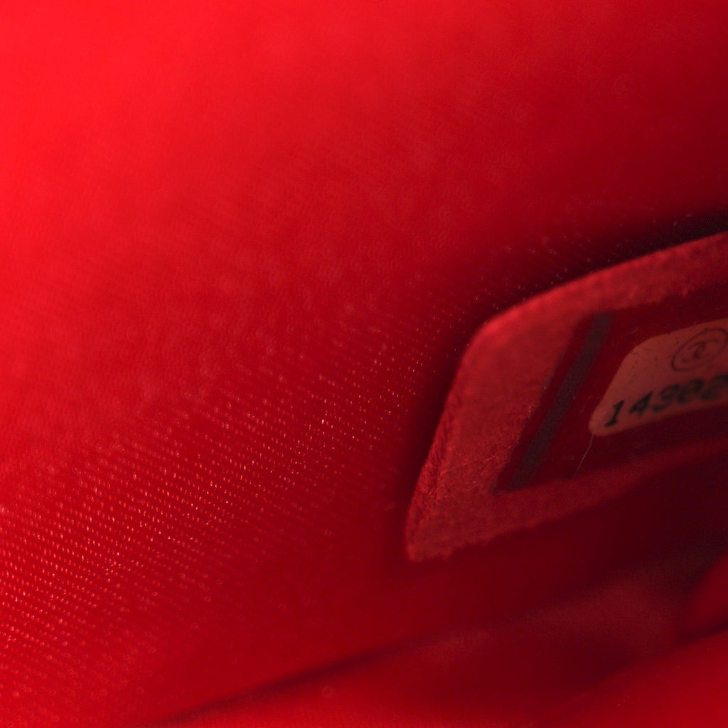 Chanel Lambskin Quilted Chain Clutch Flap Red