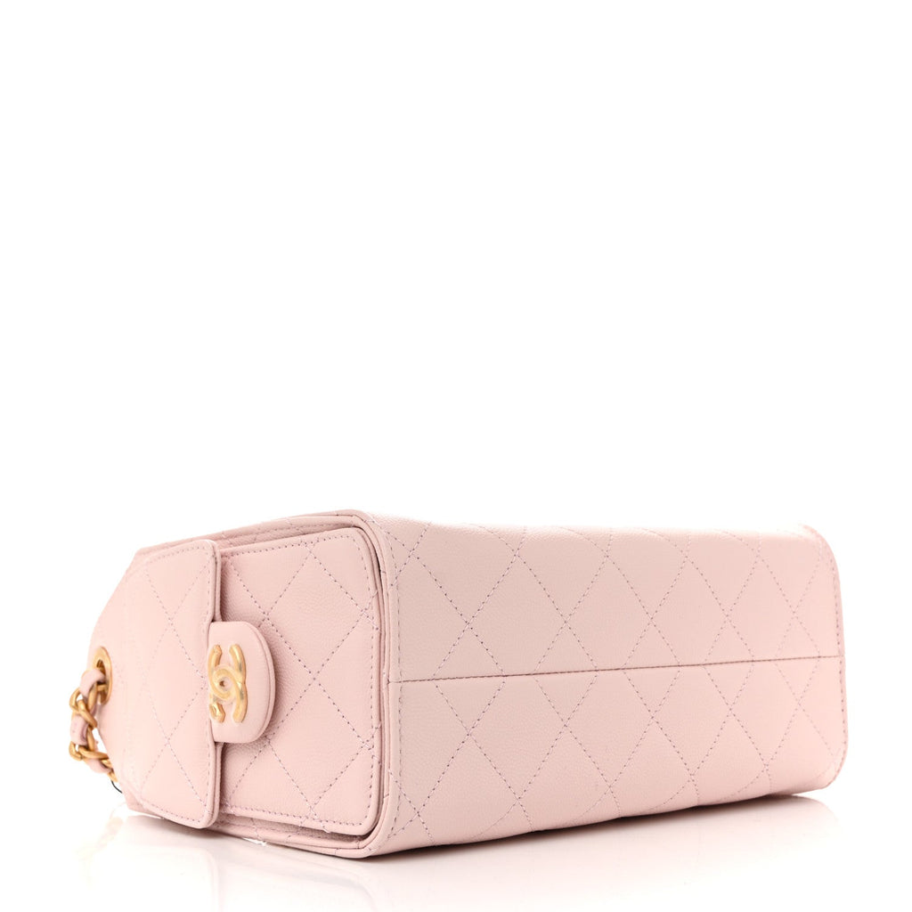 Chanel Caviar Quilted Mini Chanel 25 Handbag Light Pink