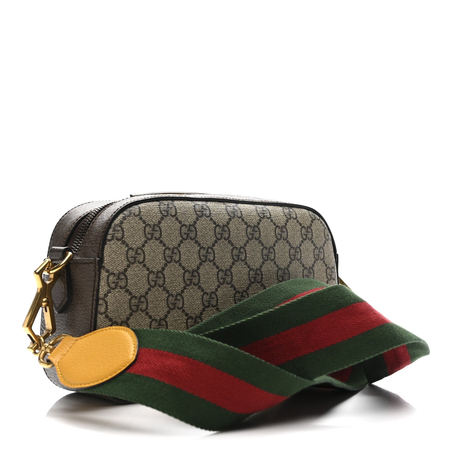 Gucci GG Supreme Monogram Web Neo Vintage Shoulder Bag Beige New Acero Crop