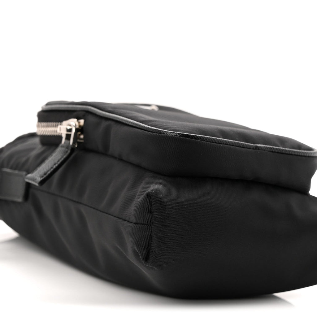 Prada Tessuto Nylon Saffiano Phone Case Crossbody Black