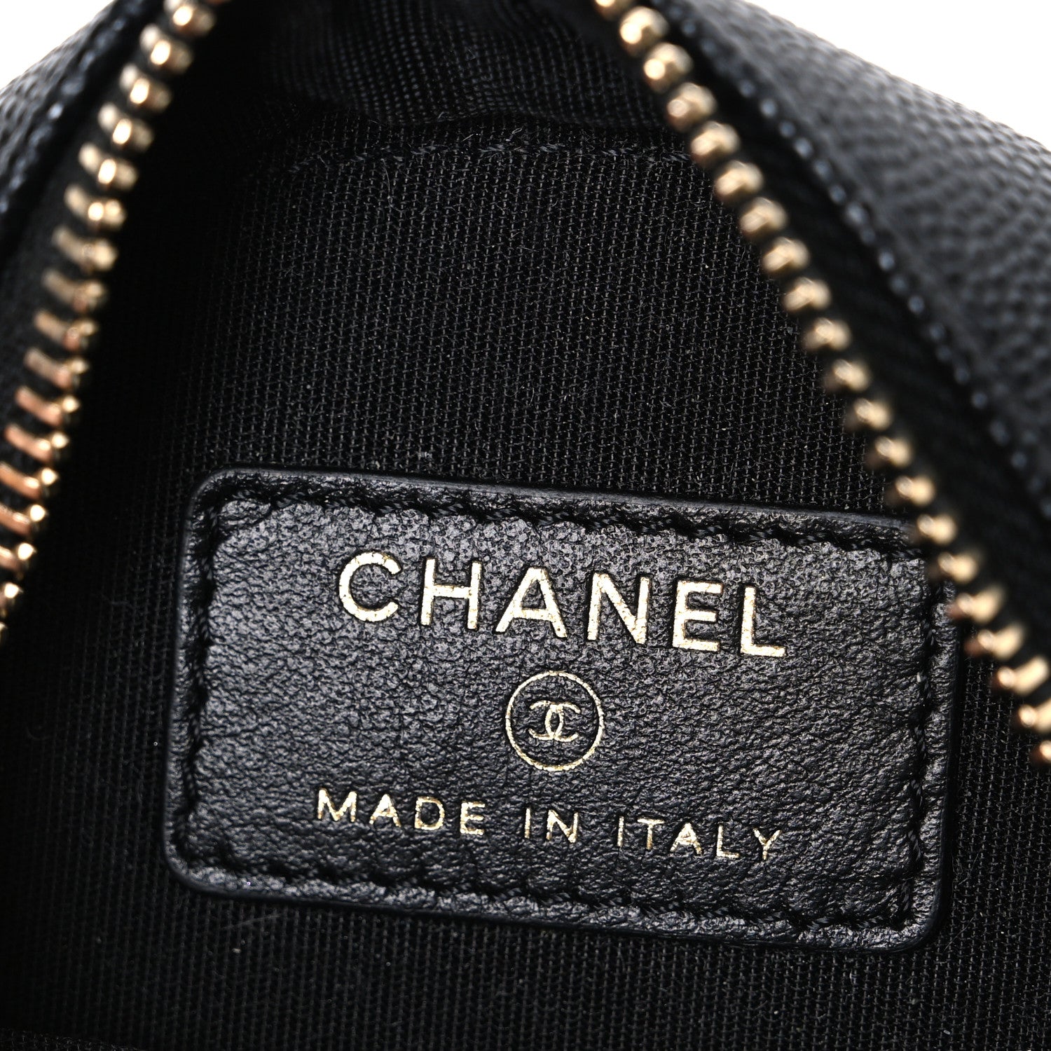 Chanel Caviar Quilted Round Filigree Crossbody Black
