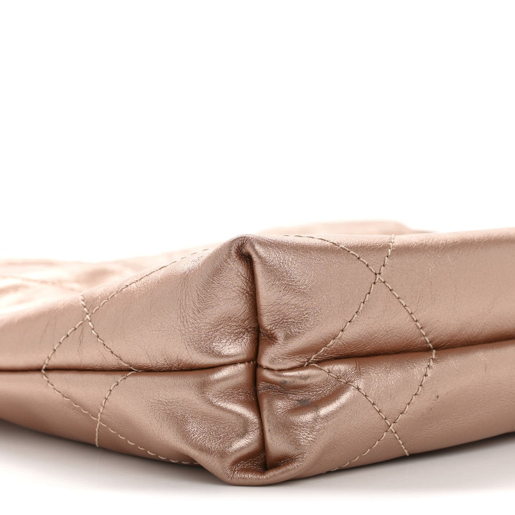 Chanel Metallic Calfskin Quilted Mini Chanel 22 Copper