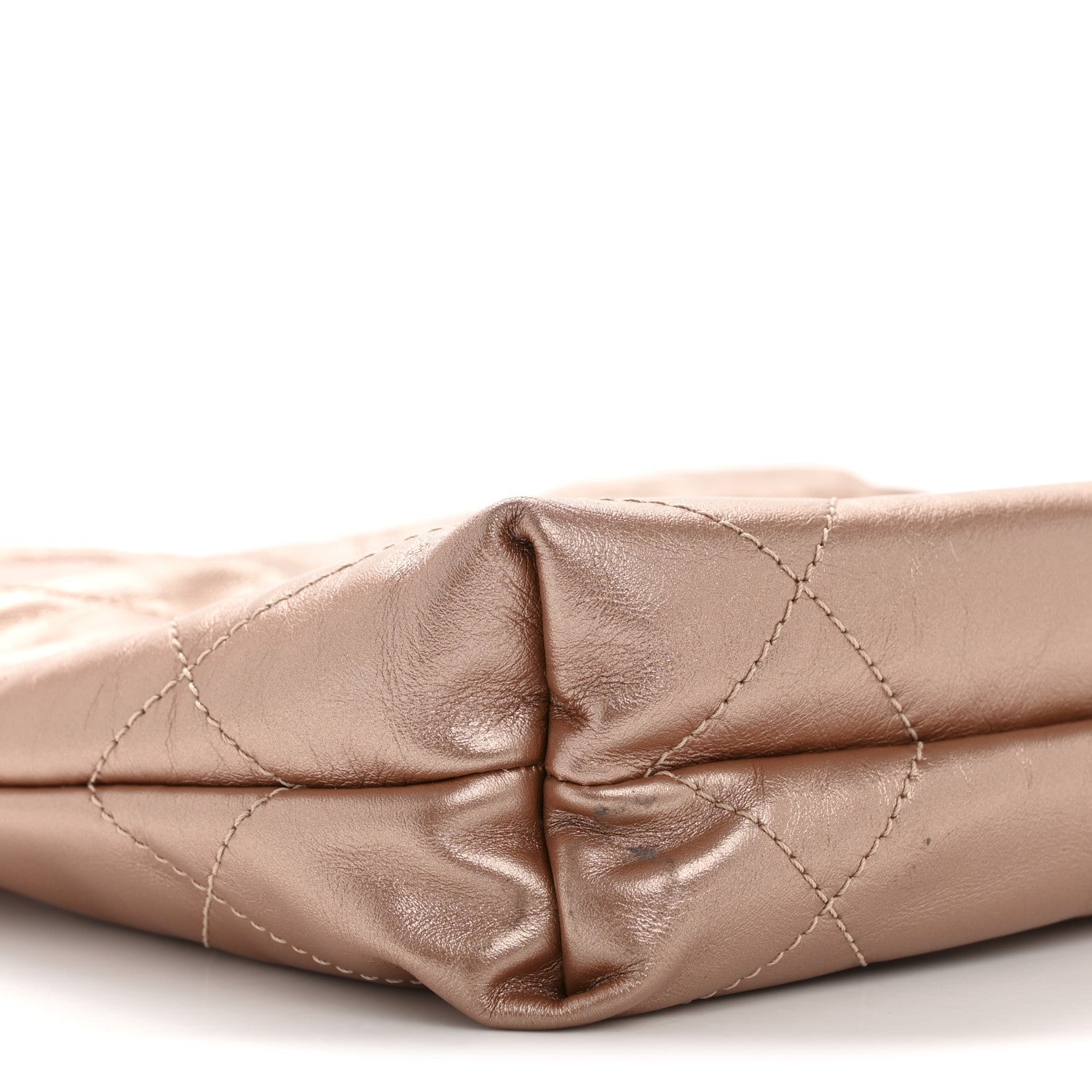 Chanel Metallic Calfskin Quilted Mini Chanel 22 Copper