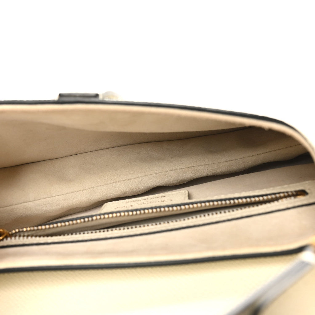 Christian Dior Grained Calfskin Saddle Bag White