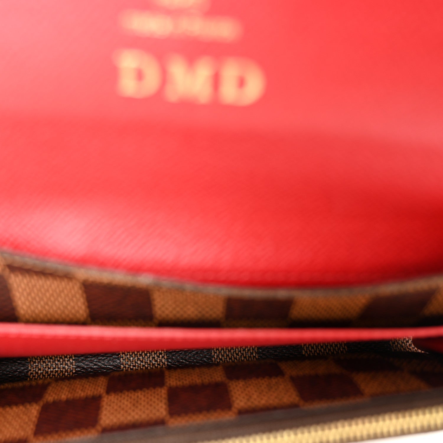 Louis Vuitton Damier Ebene Emilie Wallet Red